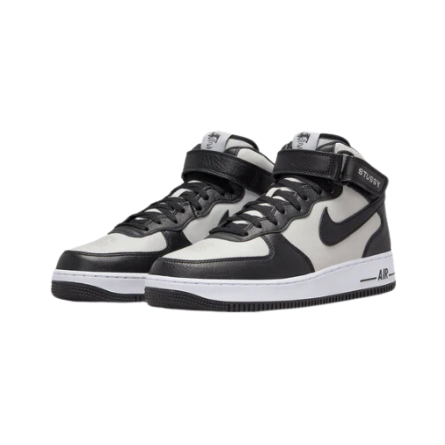 Air Force 1 Mid Stussy Black White Panda - Razan Sneakers
