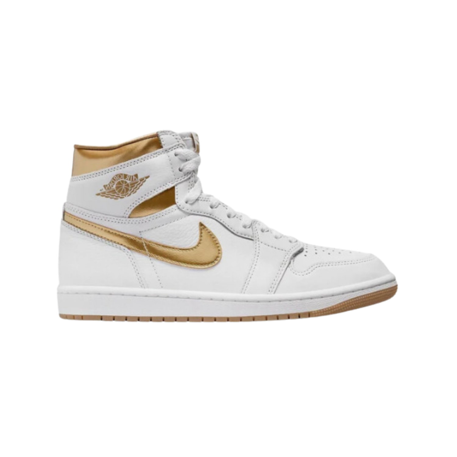 Air Jordan 1 High OG White and Gold - Razan Sneakers