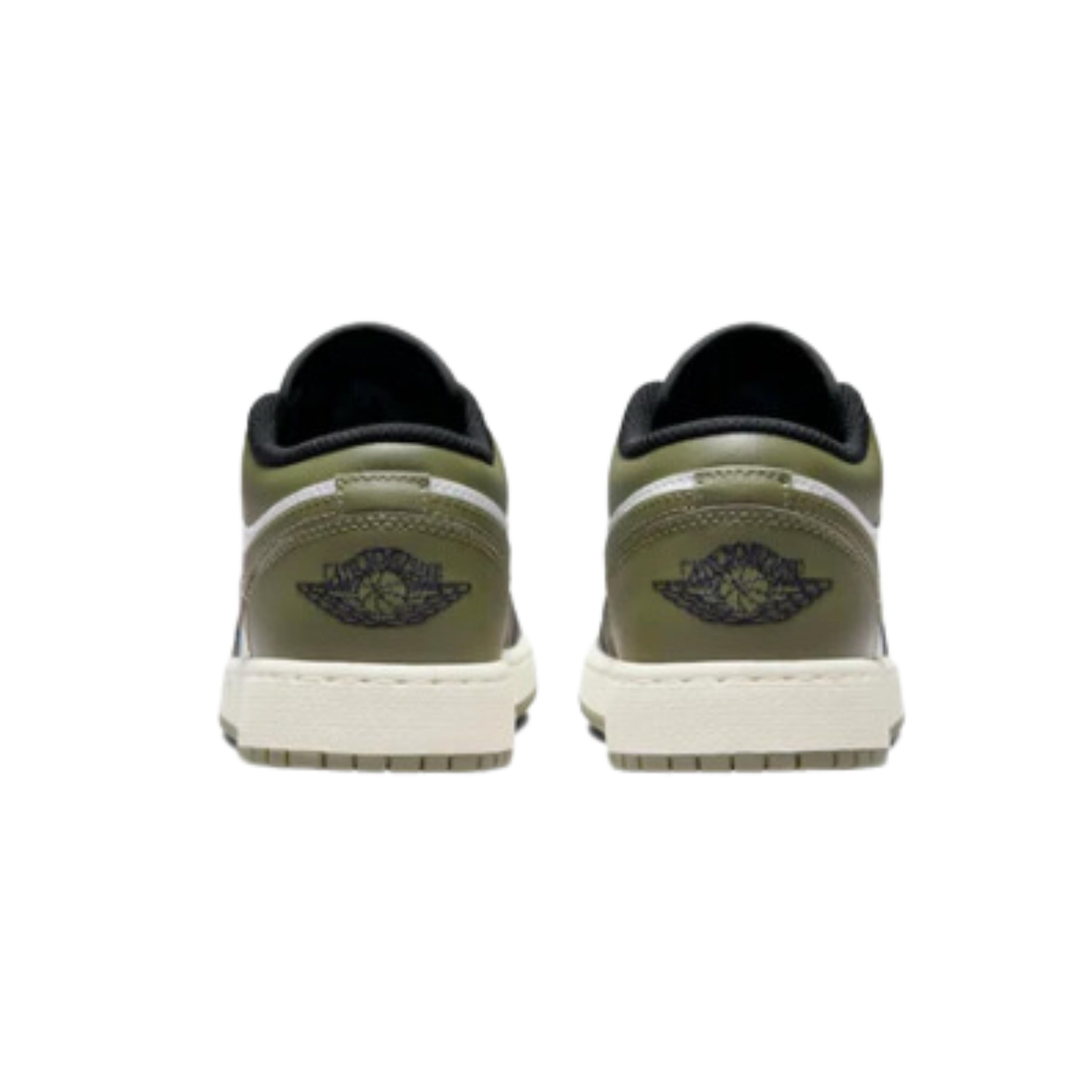 Air Jordan 1 Low Black Toe Medium Olive (GS) - Razan Sneakers