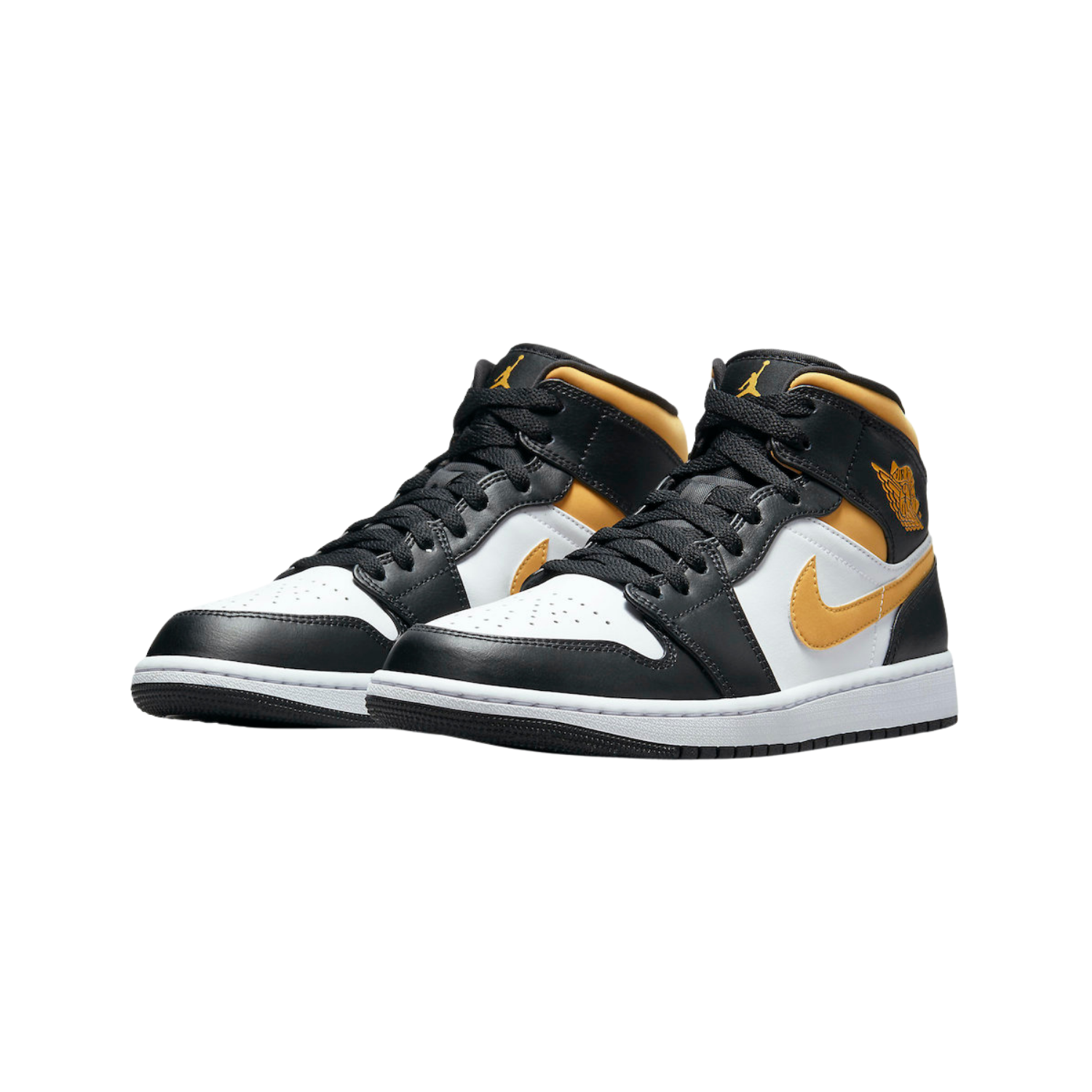 Air Jordan 1 Mid Pollen Black University Gold (GS) - Razan Sneakers