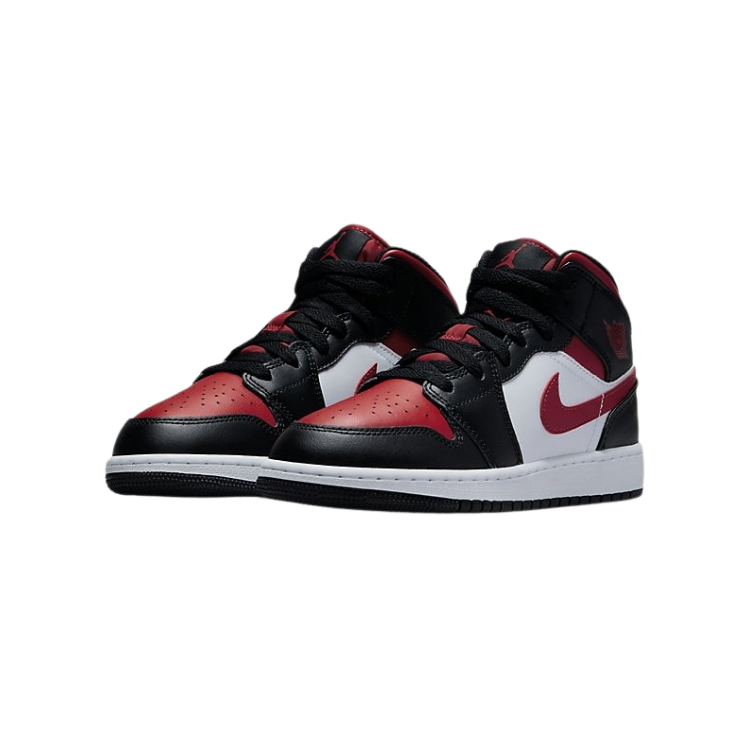 Air Jordan 1 Mid black fire red (GS) - Razan Sneakers