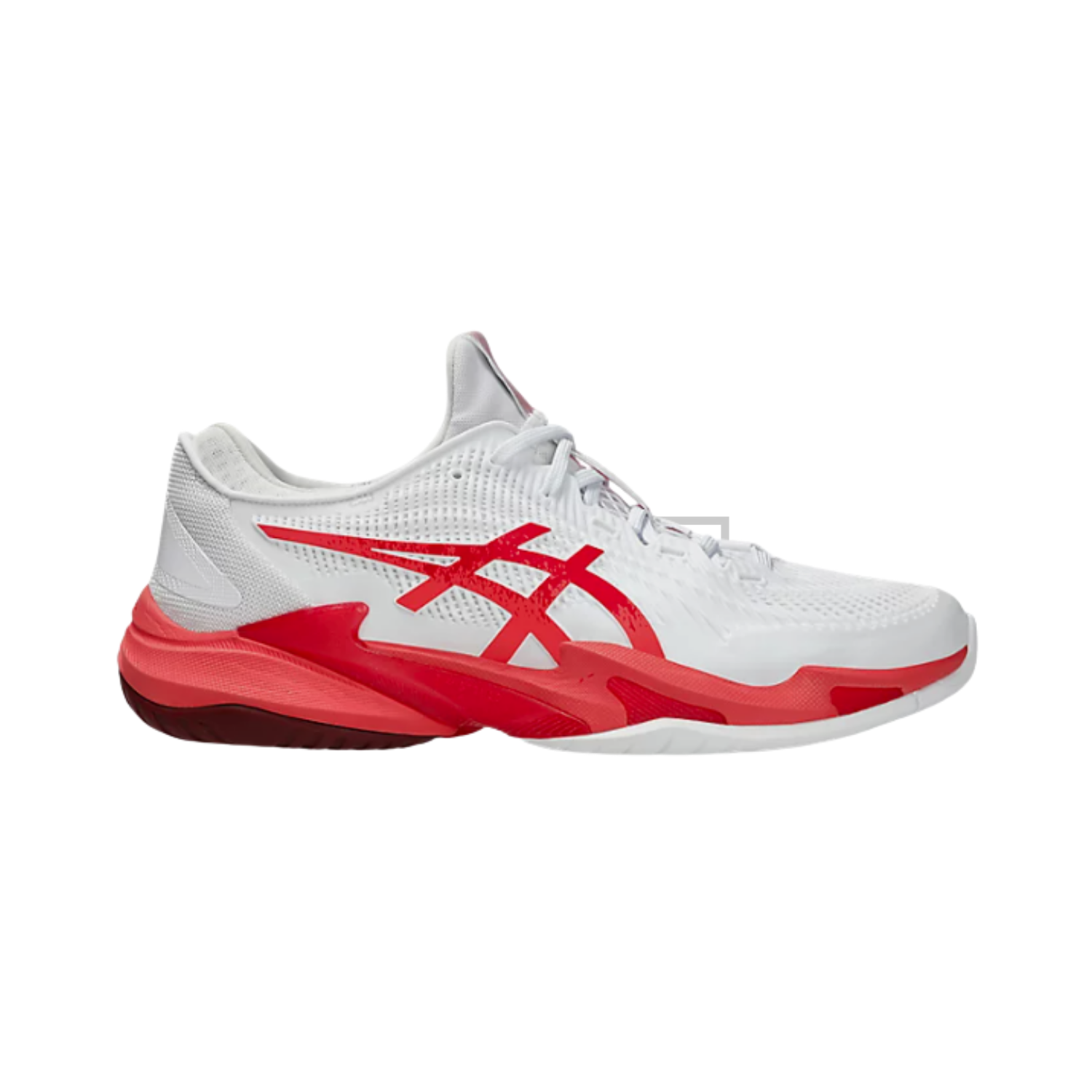 Asics Court FF 3 Novak White Electric Red - Razan Sneakers