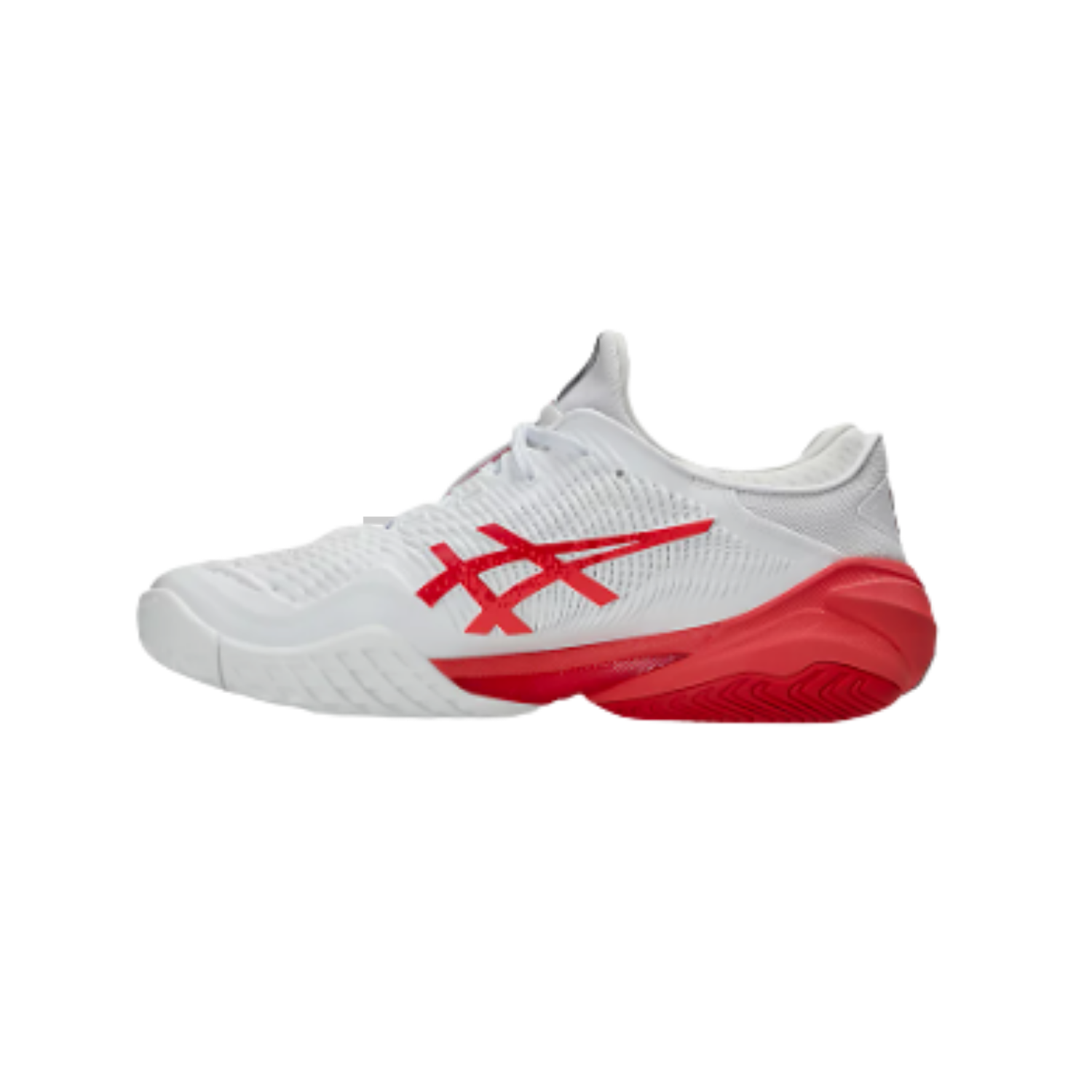 Asics Court FF 3 Novak White Electric Red - Razan Sneakers