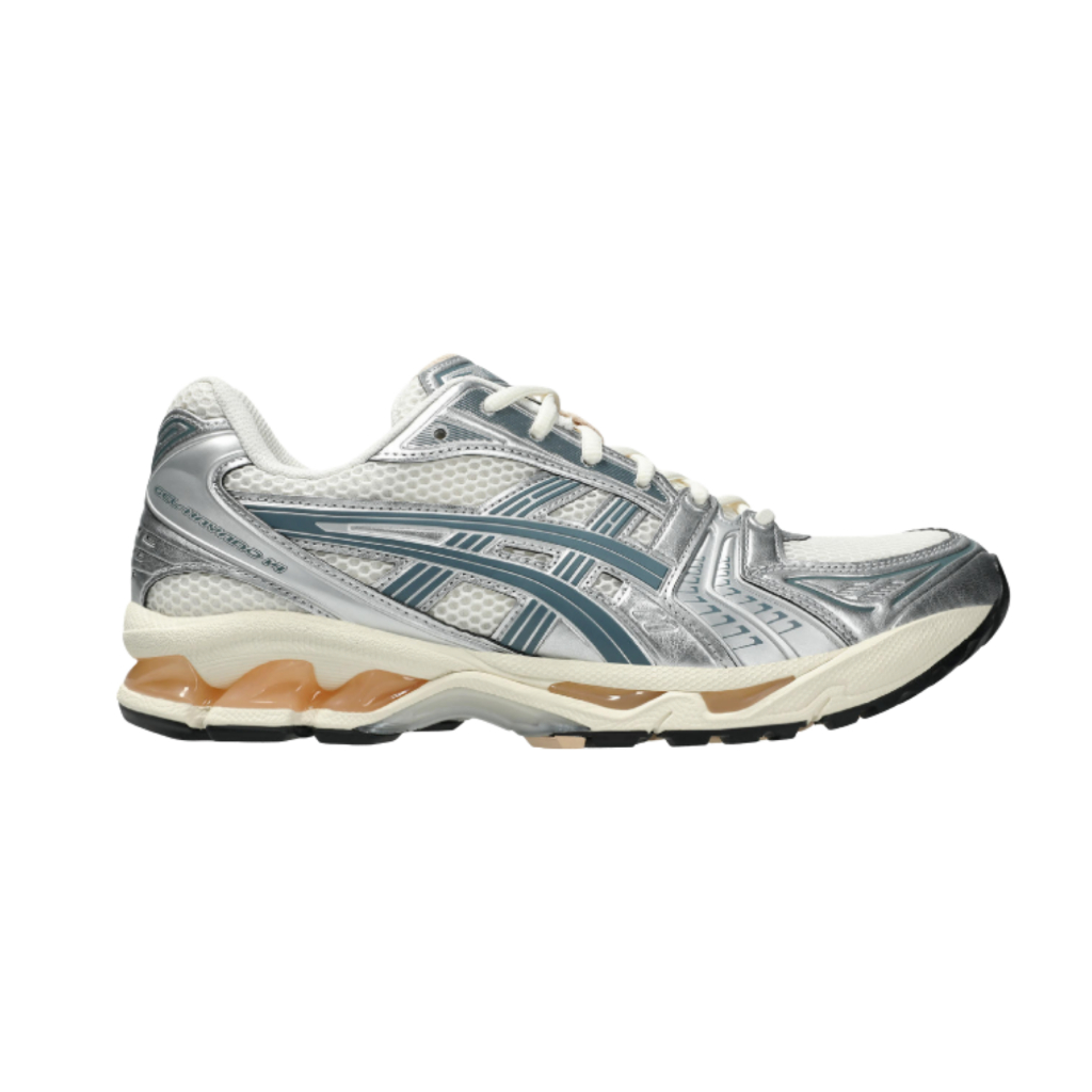 Asics Gel Kayano 14 Birch Pure Silver Teal Gold - Razan Sneakers