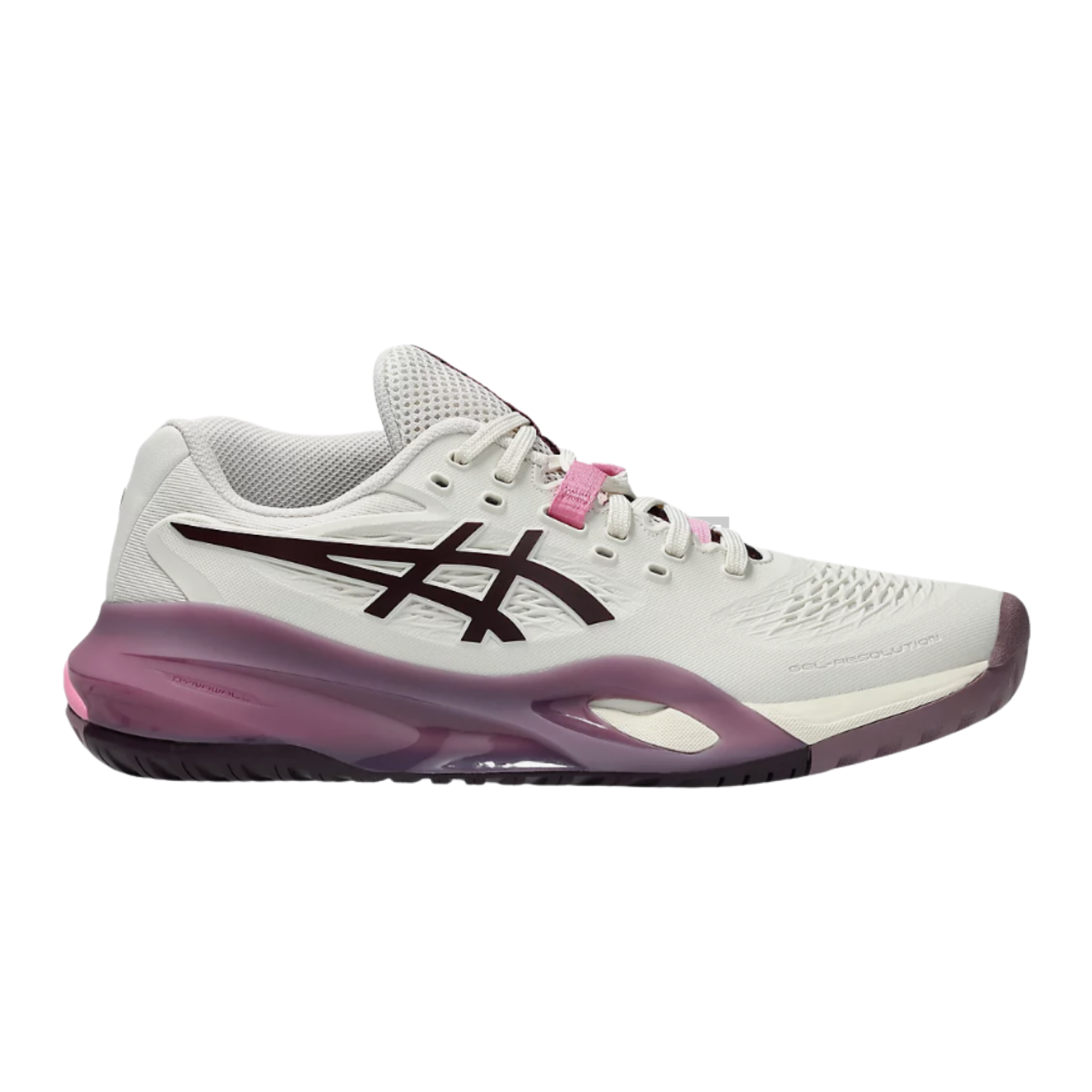 Asics Gel Resolution X Wide Soft Oat Dark Aubergine - Razan Sneakers