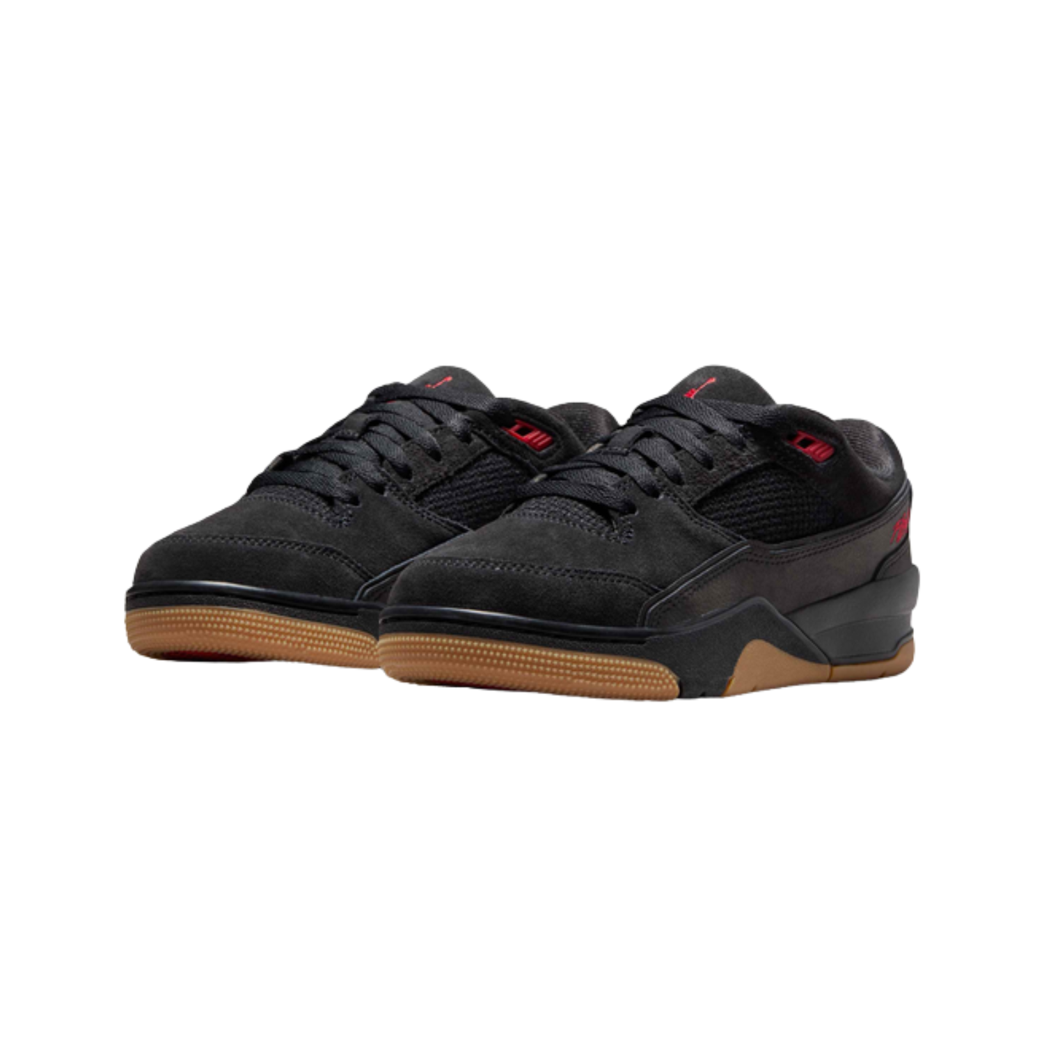 Jordan Flight Court Black Gum Varsity Red (GS) - Razan Sneakers