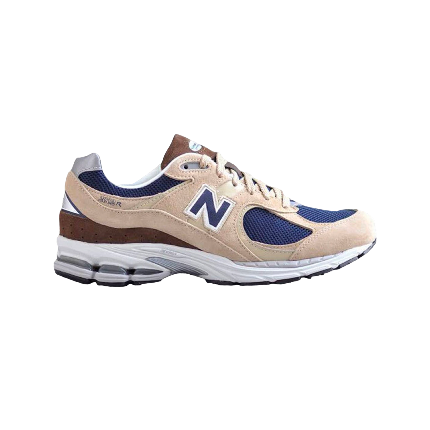 New Balance 2002R Beige Navy Blue - Razan Sneakers