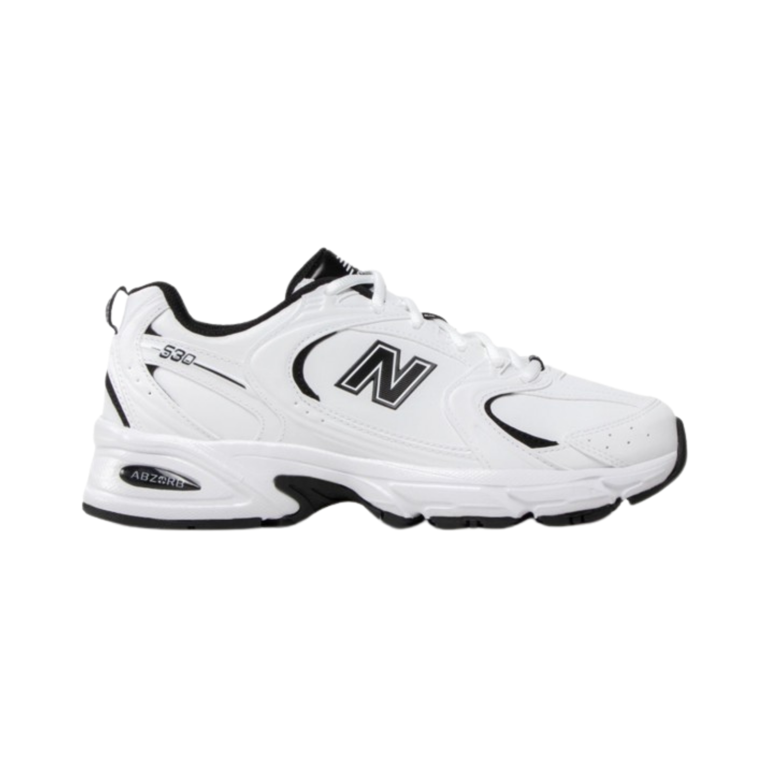 New Balance 530 White Black Leather - Razan Sneakers