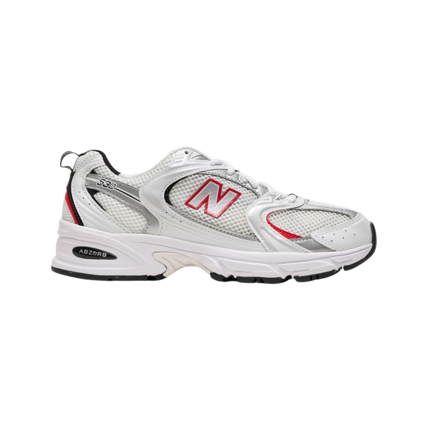 New Balance 530 White Silver Red - Razan Sneakers