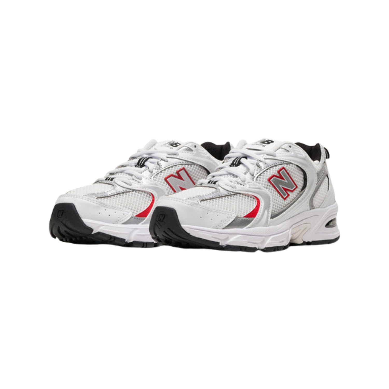 New Balance 530 White Silver Red - Razan Sneakers