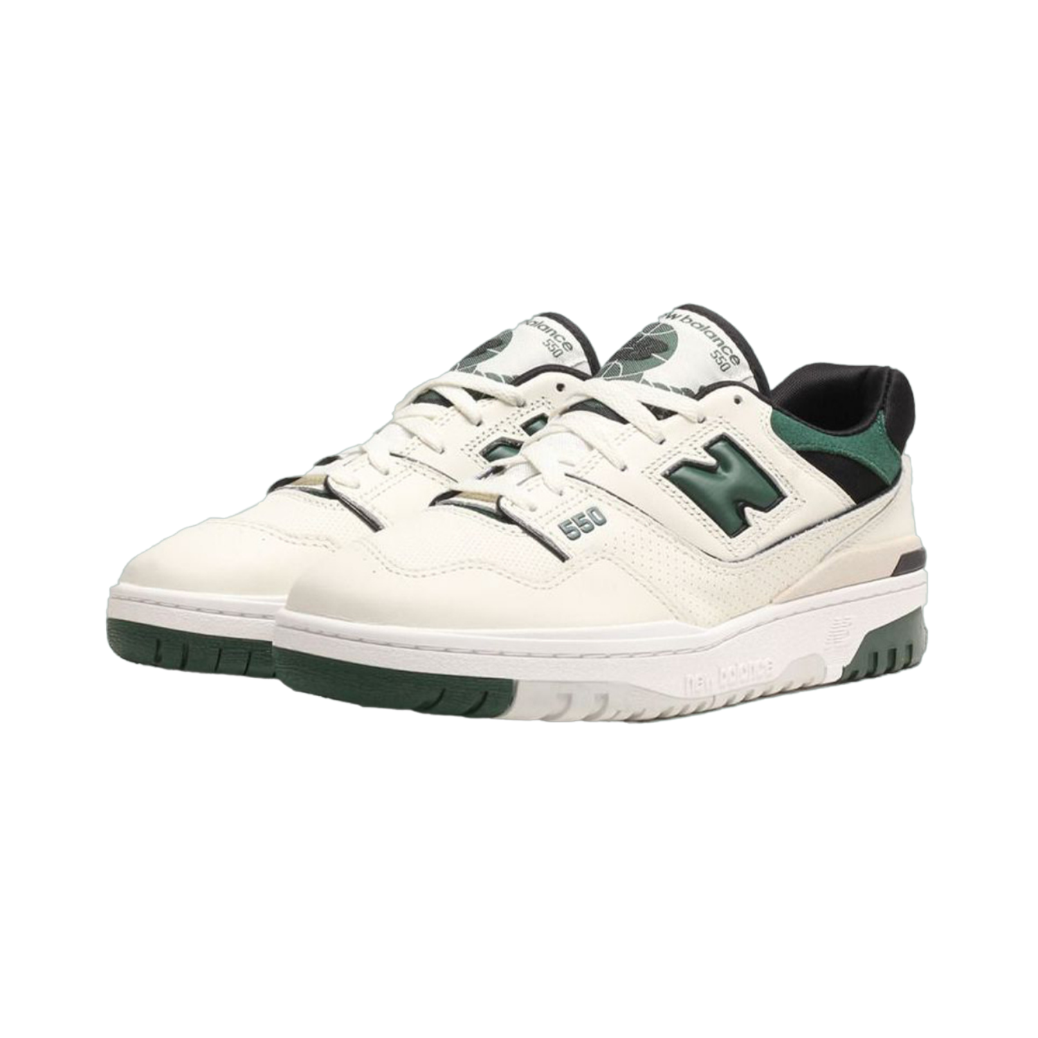 New Balance 550 Sea Salt Pine Green - Razan Sneakers