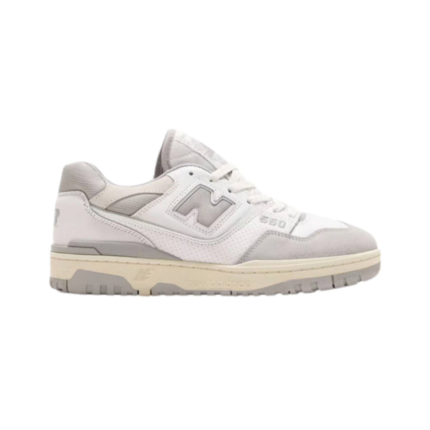 New Balance 550 White Grey Suede - Razan Sneakers