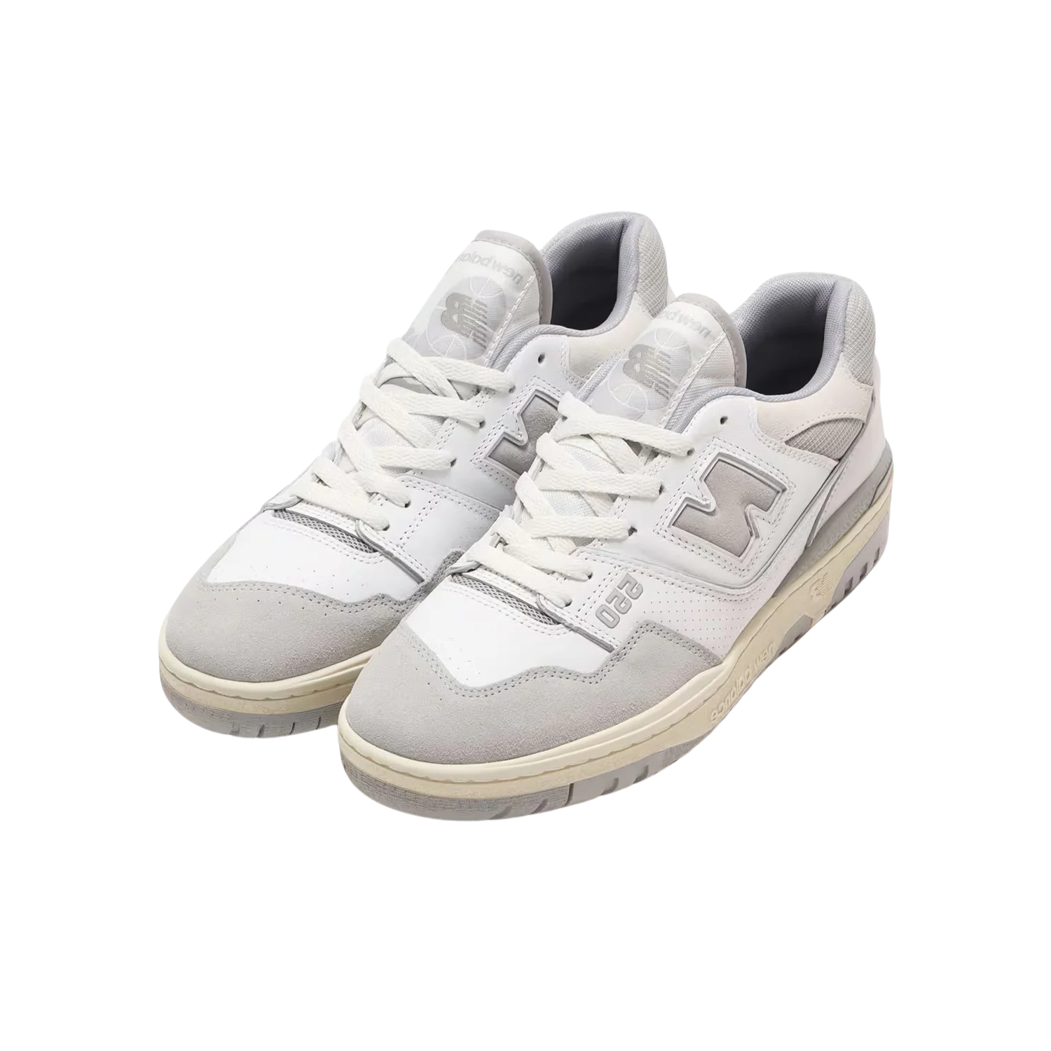 New Balance 550 White Grey Suede - Razan Sneakers