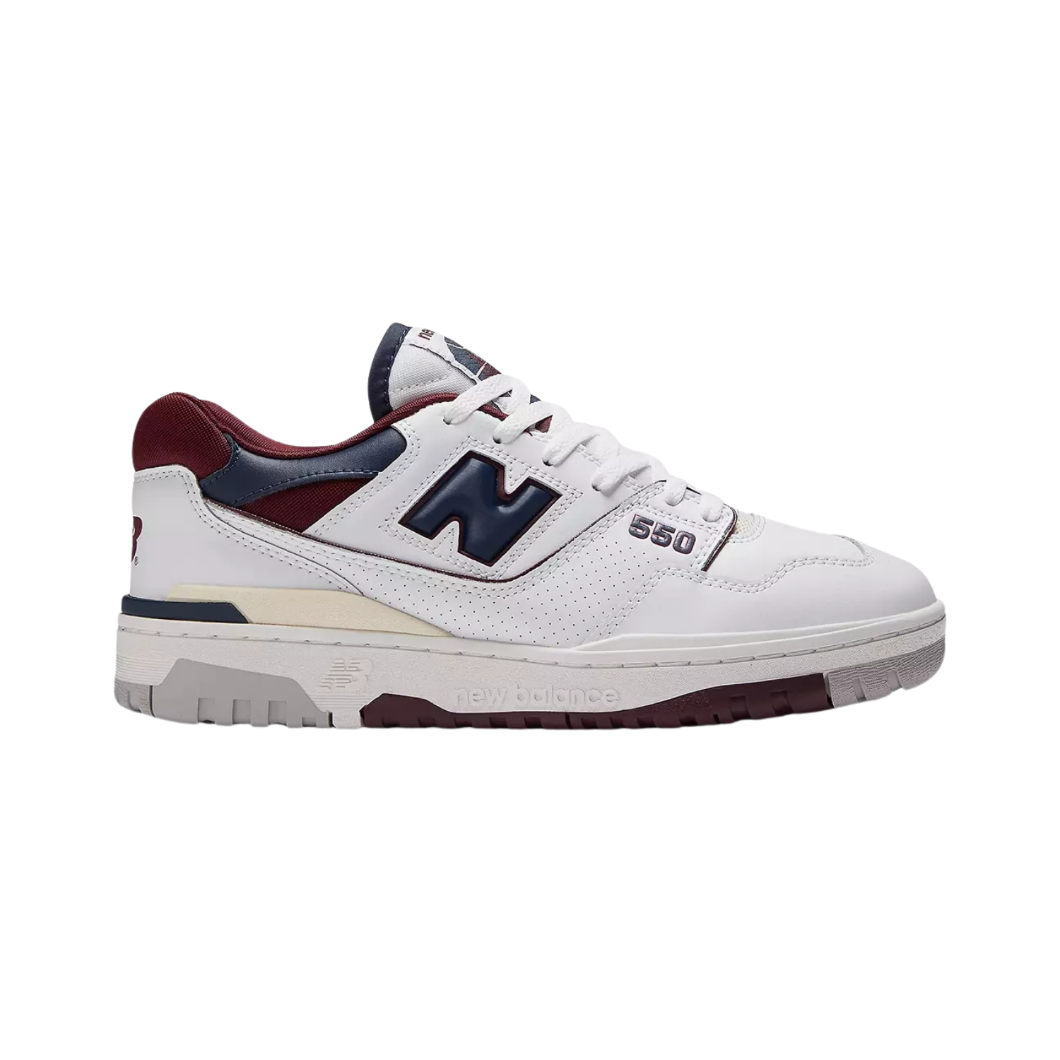 New Balance 550 White Navy NB Burgundy - Razan Sneakers