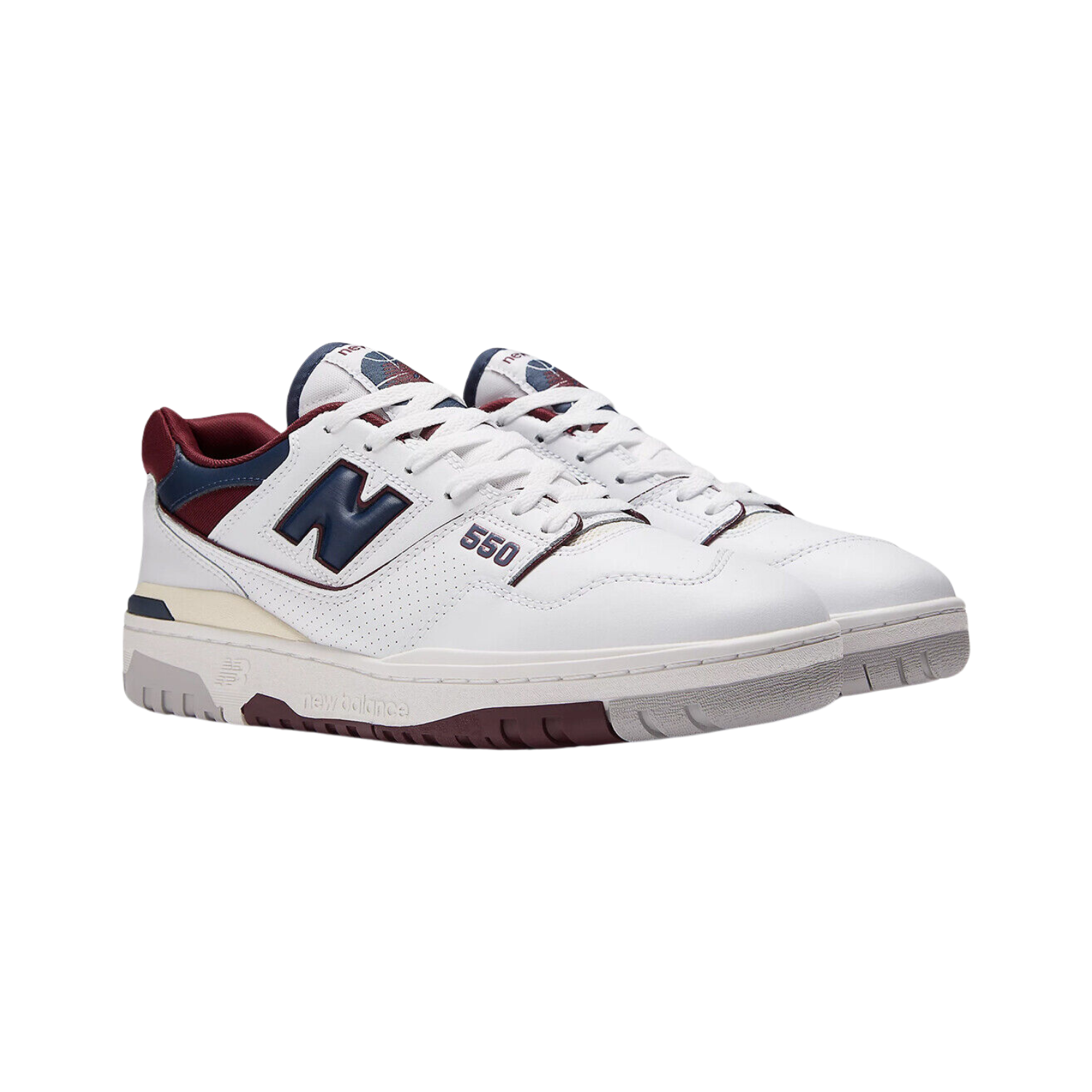 New Balance 550 White Navy NB Burgundy - Razan Sneakers