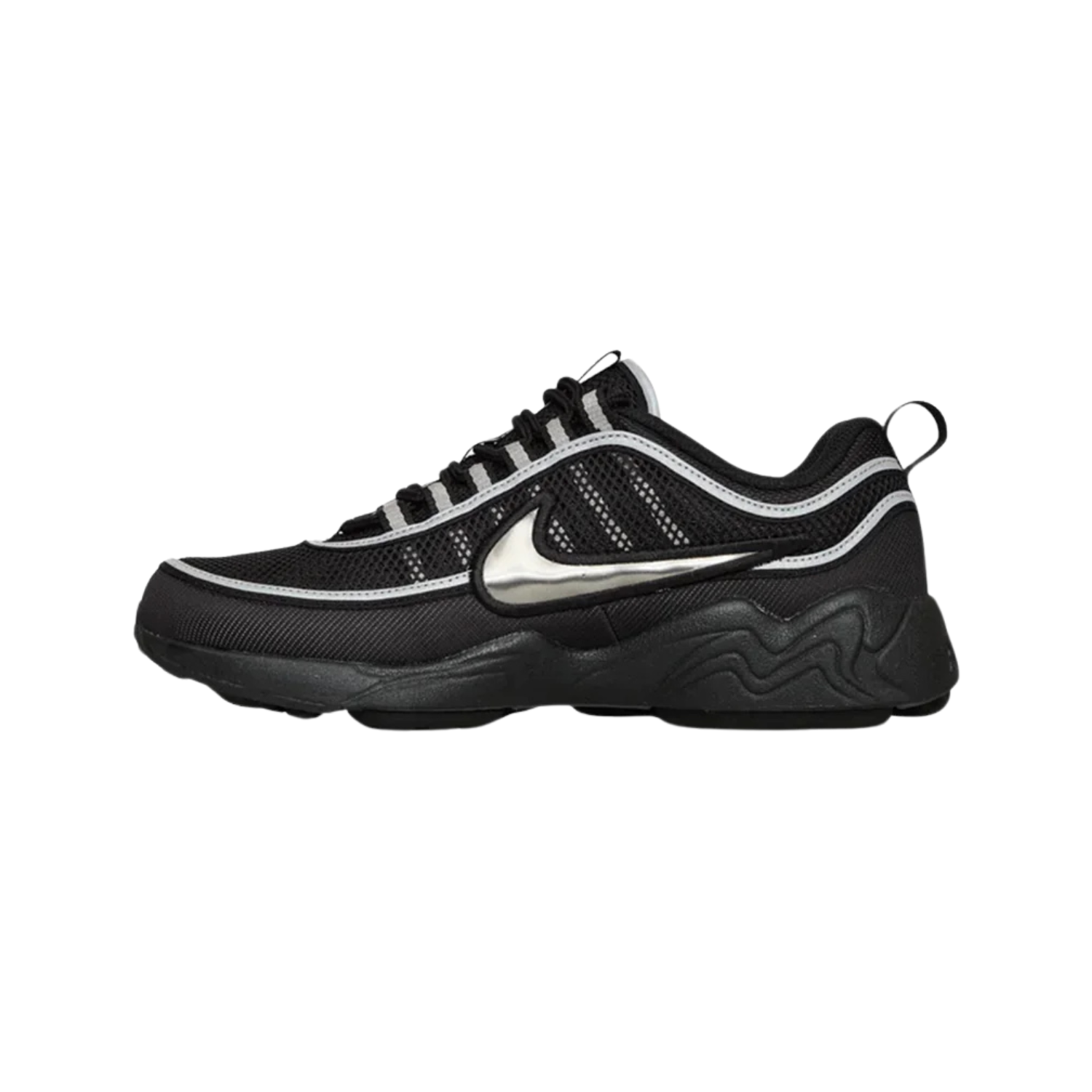 Nike Air zoom Spiridon Black Metallic Silver - Razan Sneakers