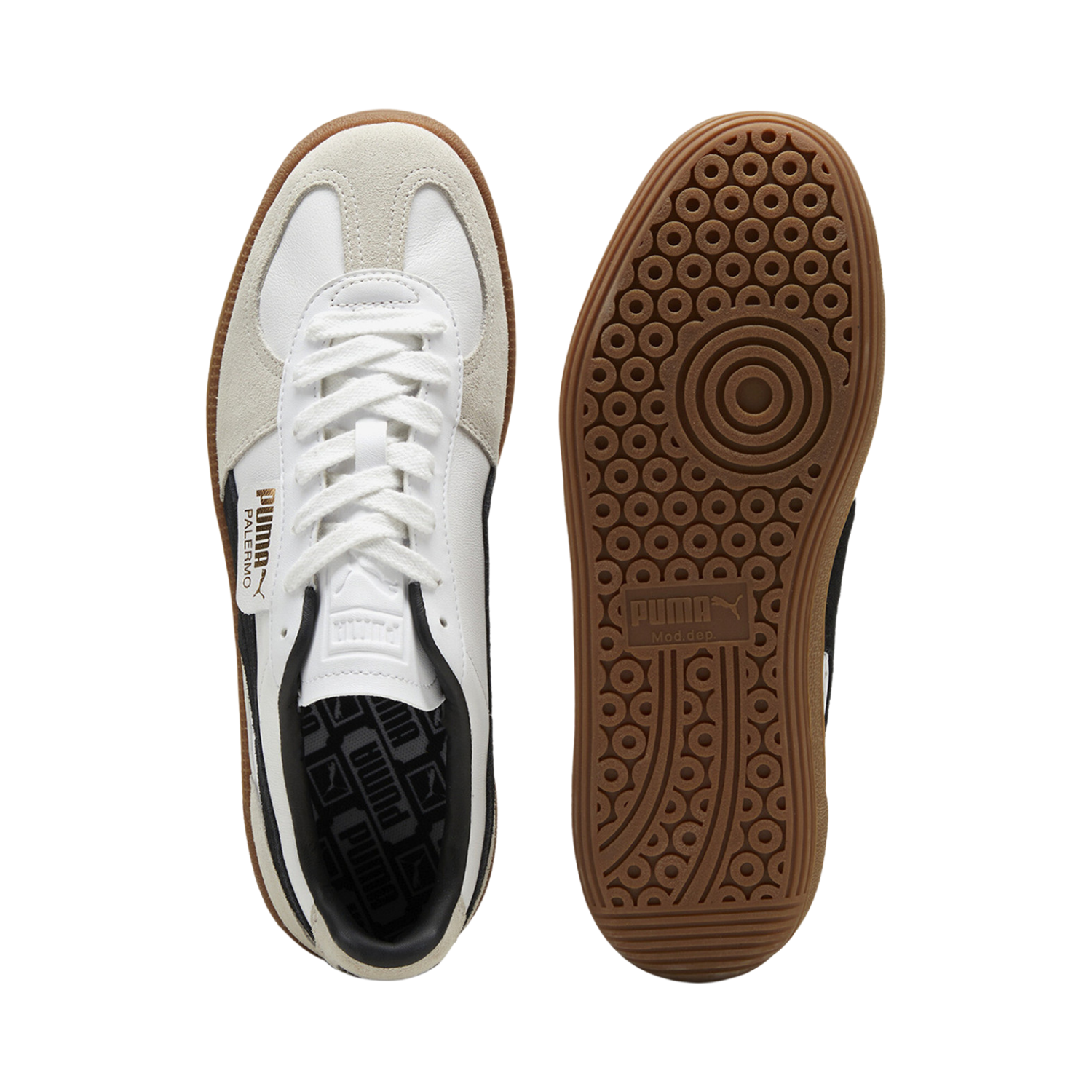 Puma Palermo Leather White Vapor Grey Gum - Razan Sneakers