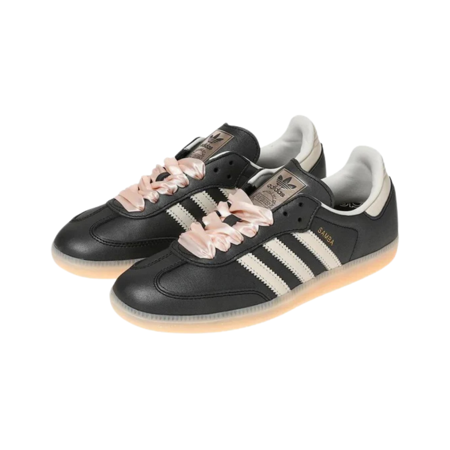 adidas Samba OG Black Pink Ribbon Laces (W) - Razan Sneakers